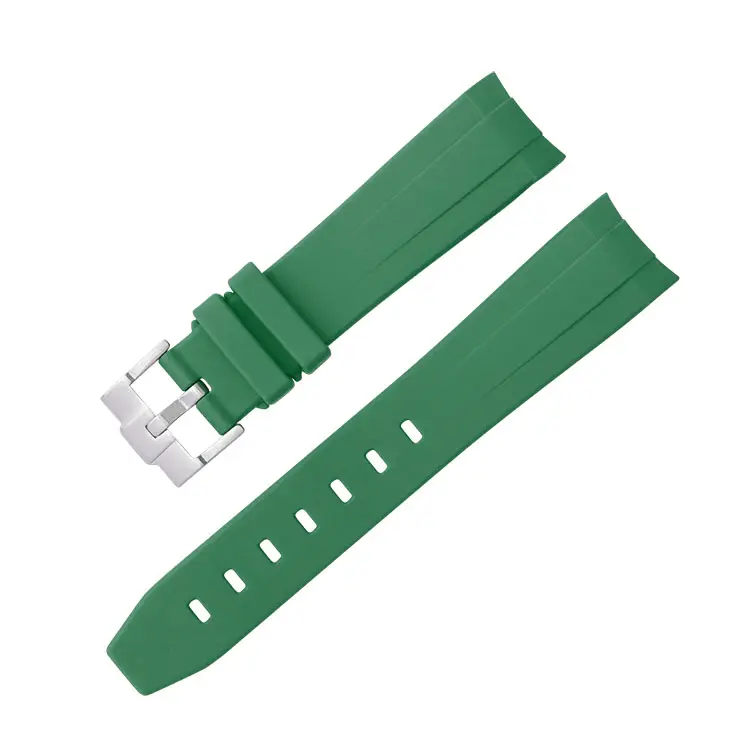 Grønn «Curved» Silikon-Strap for MoonSwatch | 20 mm