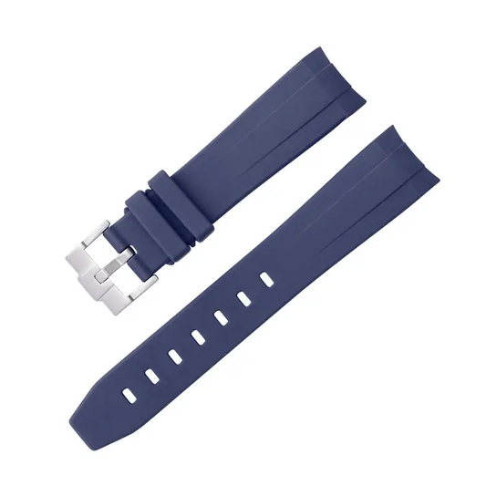 Blå «Curved» Silikon-Strap | 22 mm